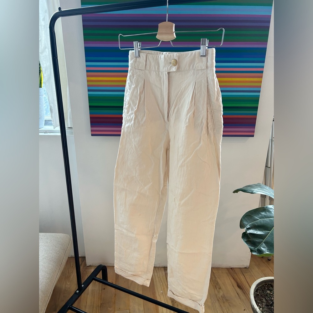 Ivory trousers in cotton